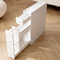 Bathroom Storage Cabinet Side Cabinet Space Saving Cabinet,White White Mdf