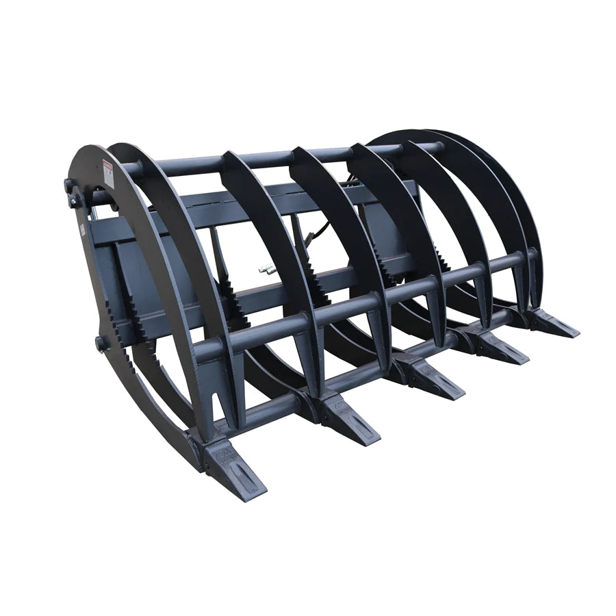 72'' Extreme Grapple Rake Skid Steer Attachment Black Steel