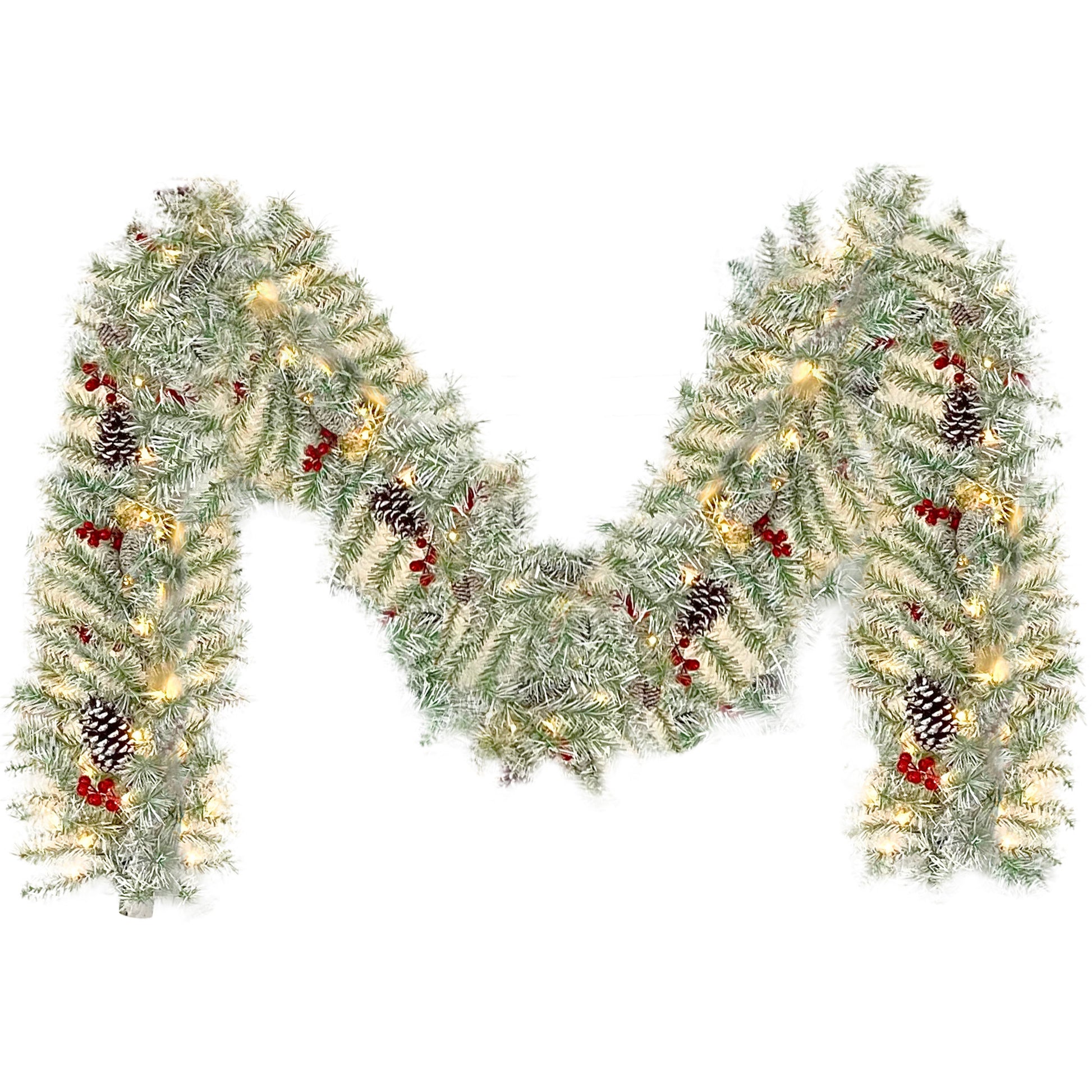 Pre Lit Xmas Tree Artificial Christmas 4 Piece Set,Garland, Wreath And Set Of 2 Entrance Trees X Mas Retro White Vinyl