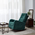Accent Chair Tv Chair Living Room Chair Lazy Recliner Comfortable Fabric Leisure Sofa,Modern High Back Armchair Antique Green Metal & Wood Metal