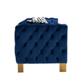 Chesterfield Modern Tufted Velvet Living Room Sofa, 84.25''W Couch,Blue Blue Velvet Wood Primary Living Space Tufted Back Modern Square Arms Foam Velvet 2 Seat