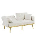 Cream White Velvet Sofa Bed Cream White Velvet Wood Foam Velvet 2 Seat