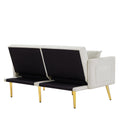 Cream White Velvet Sofa Bed Cream White Velvet Wood Foam Velvet 2 Seat