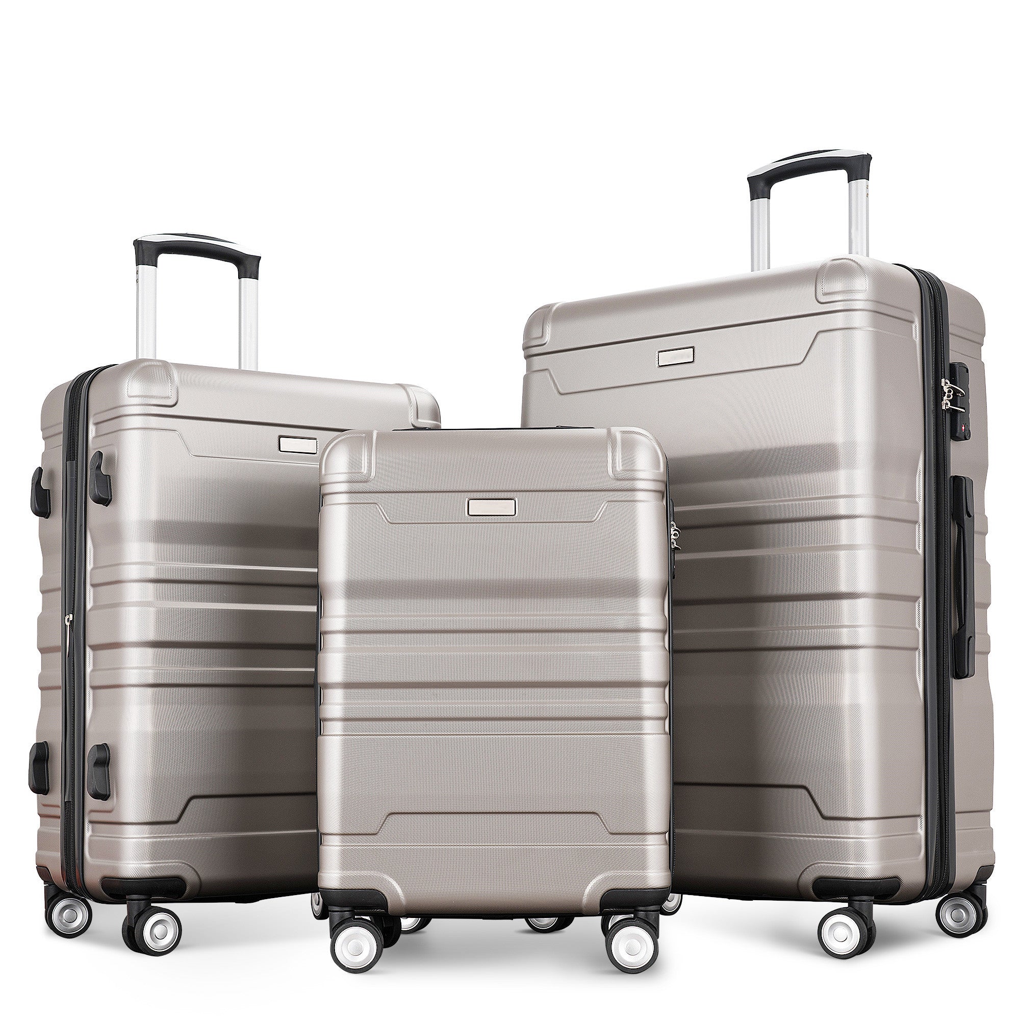 Luggage Sets Model Expandable ABS Hardshell 3pcs gray-abs