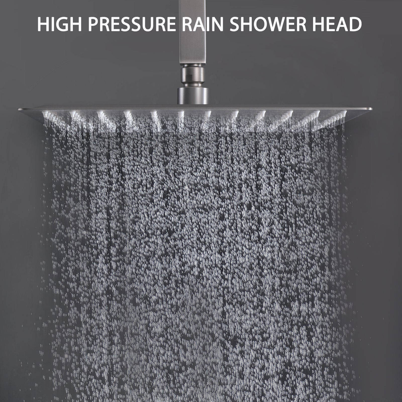 12 Inch Bathroom Rain Shower Combo Set With Hand Shower Brushed Nickel Stainless Steel