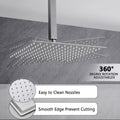 12 Inch Bathroom Rain Shower Combo Set With Hand Shower Brushed Nickel Stainless Steel