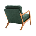 Coolmore Mid Century Modern Accent Chair, Comfy Fabric Living Room Chairs With Solid Wood Frame, Lounge Reading Armchair, Easy Assembly Emerald Emerald Primary Living Space Foam Boucle