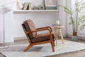 Coolmore Mid Century Modern Accent Chair, Comfy Fabric Living Room Chairs With Solid Wood Frame, Lounge Reading Armchair, Easy Assembly Coffee Coffee Primary Living Space Foam Microfiber