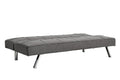 Metal Frame, Stainless Leg, Futon, Sofa Bed Grey Fabric