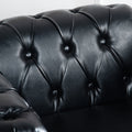 1 Seater Sofa For Living Room Black Pu