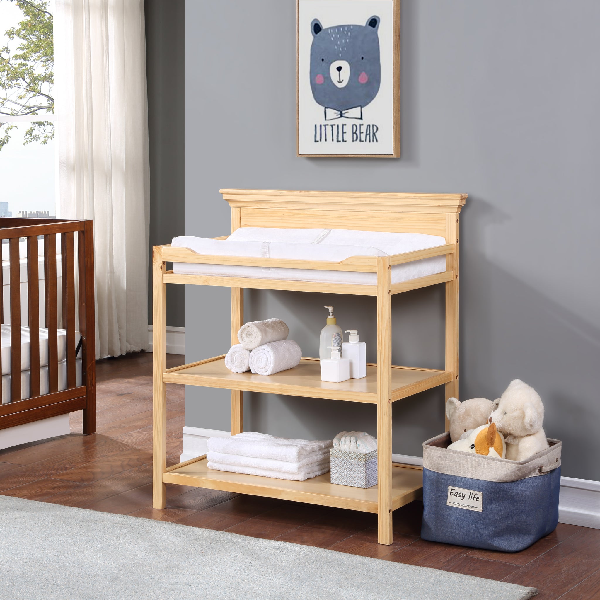 Changing Table Solid Wood Nursery Sets WAMPAT 47 Dresser For