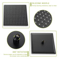 Dual Shower Head 12 Inch Wall Mounted Square Shower System With Rough In Valve,Matte Black Matte Black Stainless Steel