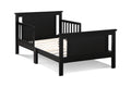 Connelly Reversible Panel Toddler Bed Black Vintage Walnut Black Solid Wood