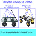 Wagon Cart Garden Cart Trucks Make It Easier To Transport Firewood Green Garden & Outdoor Metal