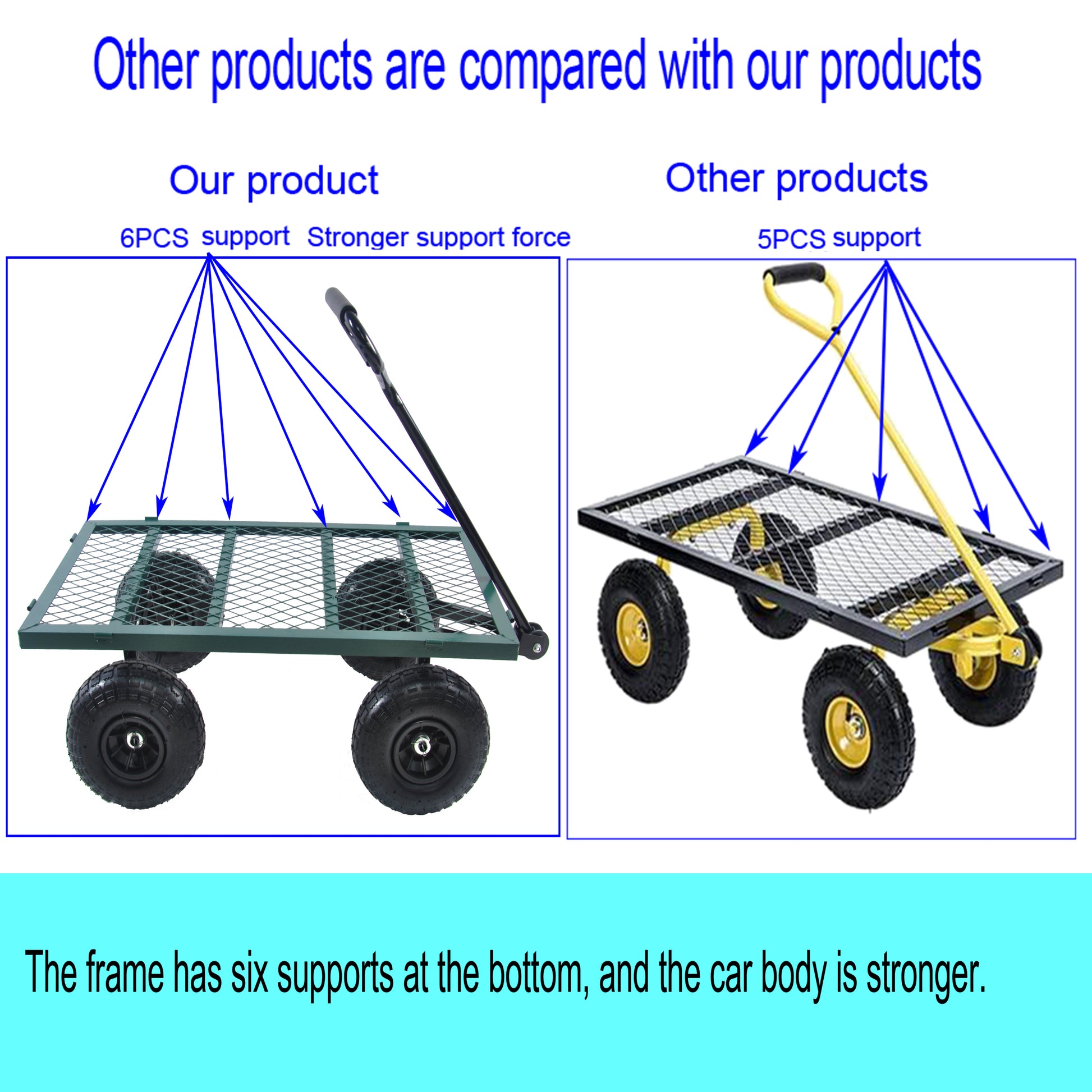 Wagon Cart Garden Cart Trucks Make It Easier To Transport Firewood Green Garden & Outdoor Metal