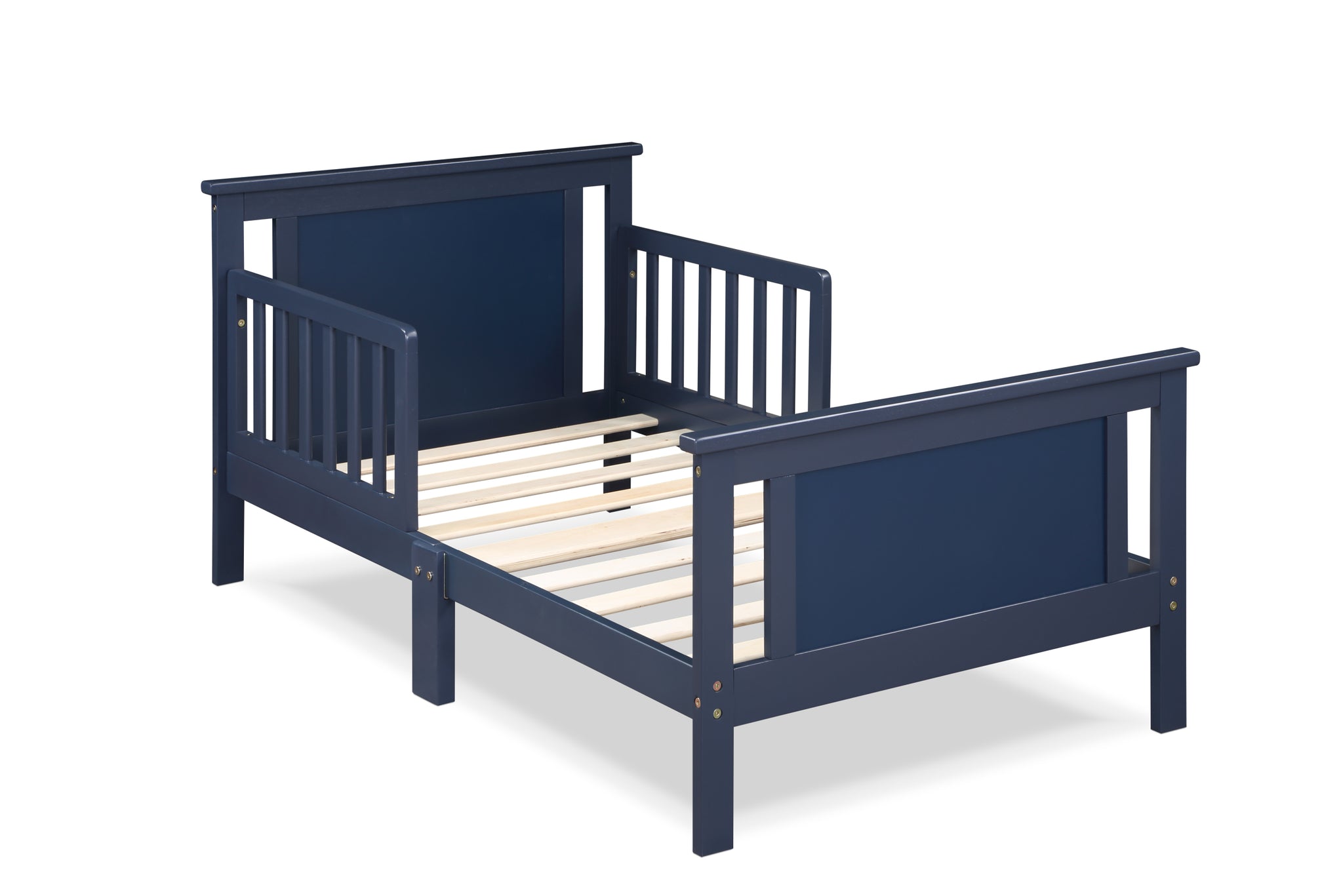 Connelly Reversible Panel Toddler Bed Midnight Blue blue-solid wood