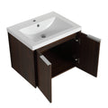 48 Inch Soft Close Doors Bathroom Vanity With Sink, Two Small Storage Shelves, 24