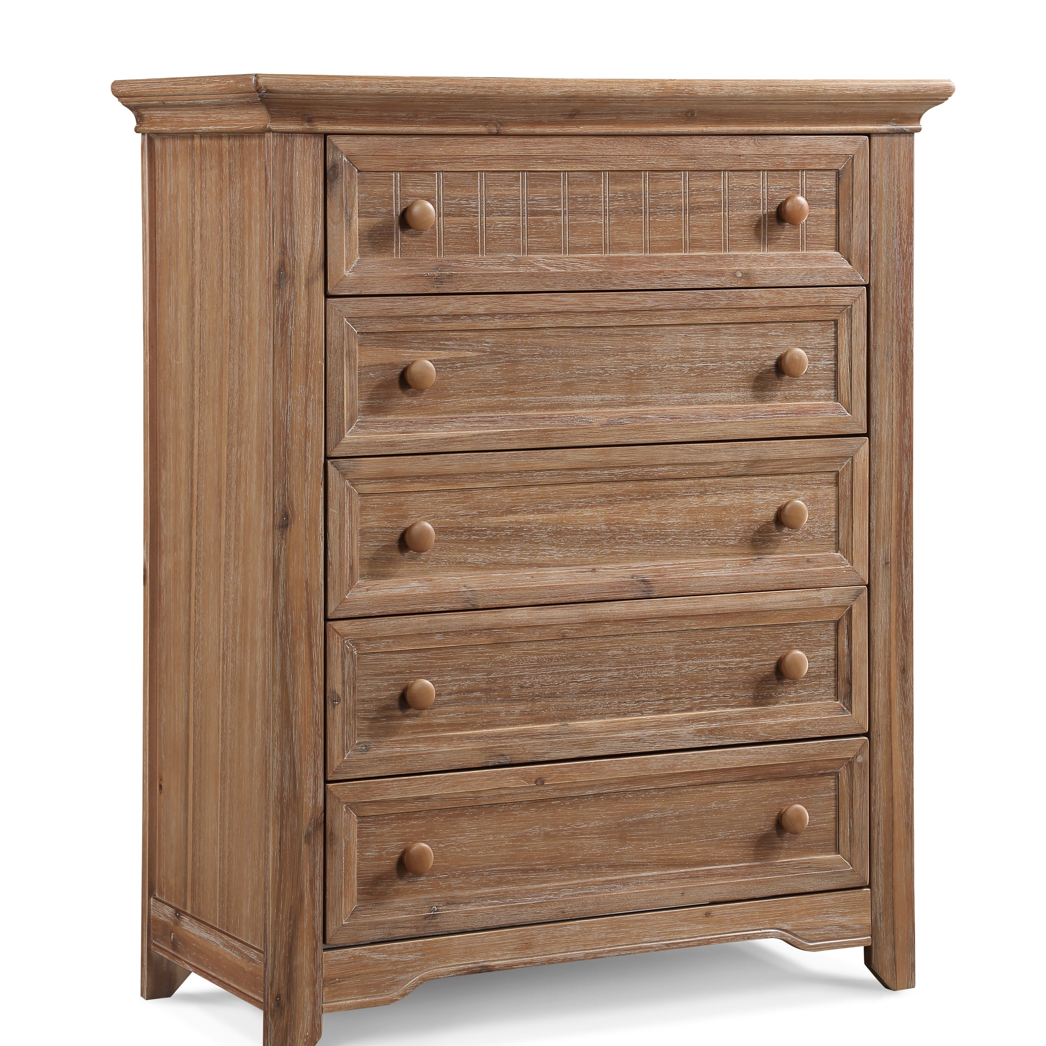 Winchester 5 Drawer Chest Biscotti Beige Solid Wood