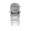 Madison Glider & Ottoman White Oyster White Polyester Solid Wood