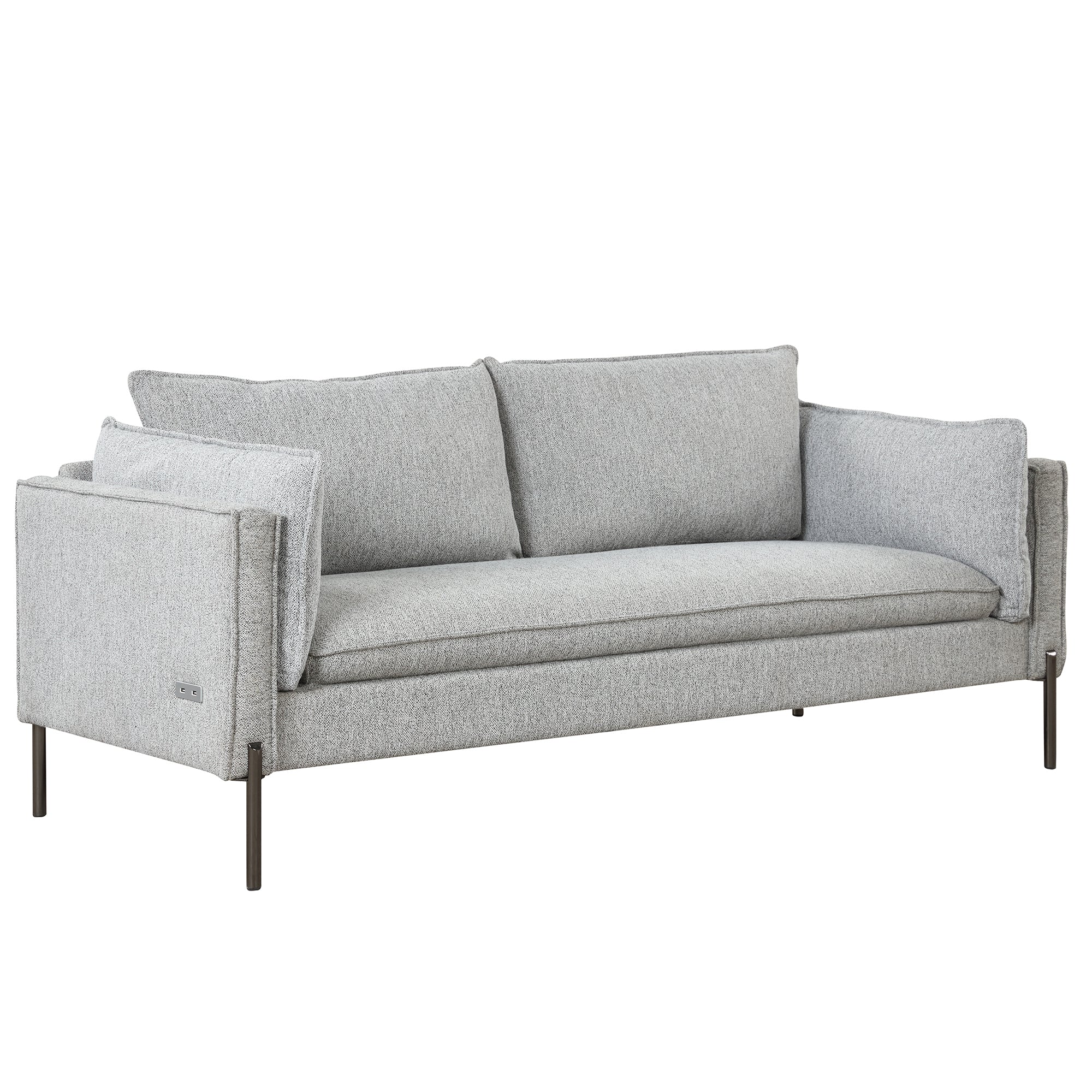 76.2" Modern Style 3 Seat Sofa Linen Fabric Upholstered Couch Furniture 3 Seats Couch For Different Spaces,Living Room,Apartment Gray Foam Linen