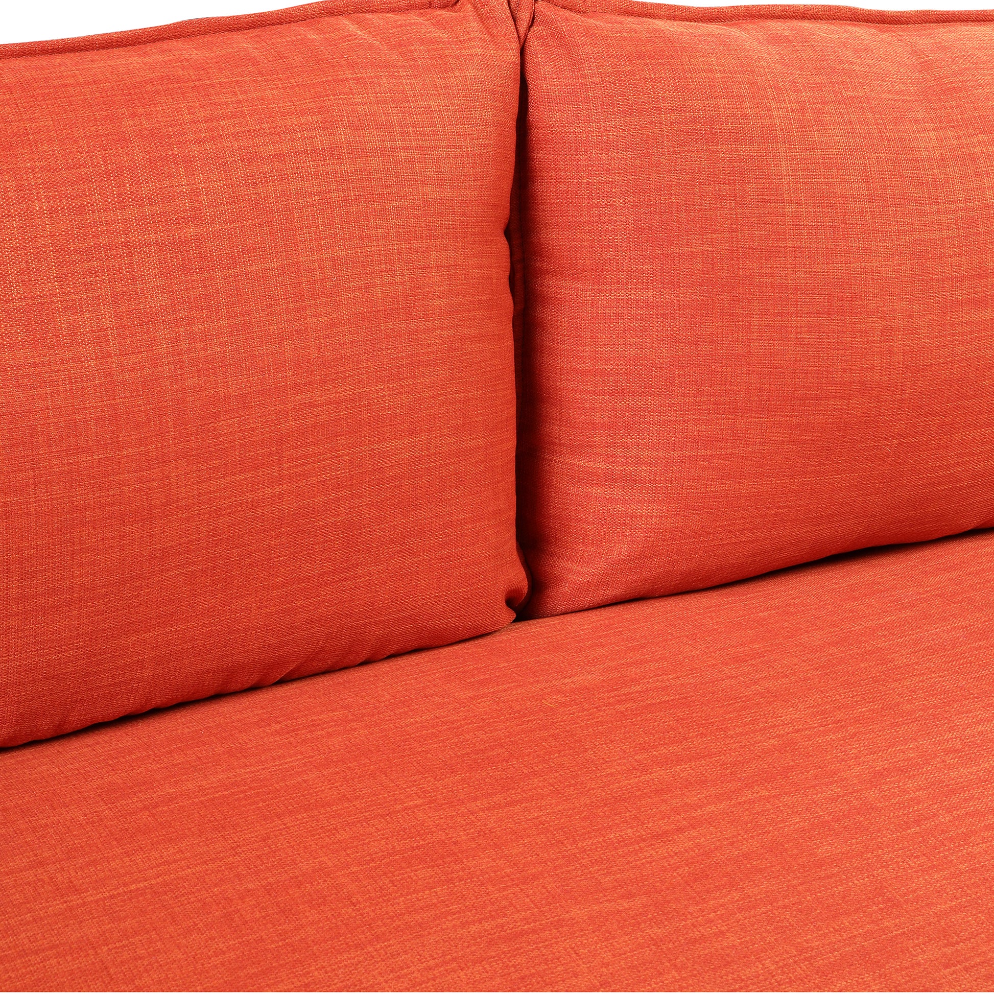 76.2" Modern Style 3 Seat Sofa Linen Fabric Upholstered Couch Furniture 3 Seats Couch For Different Spaces,Living Room,Apartment Orange Foam Linen