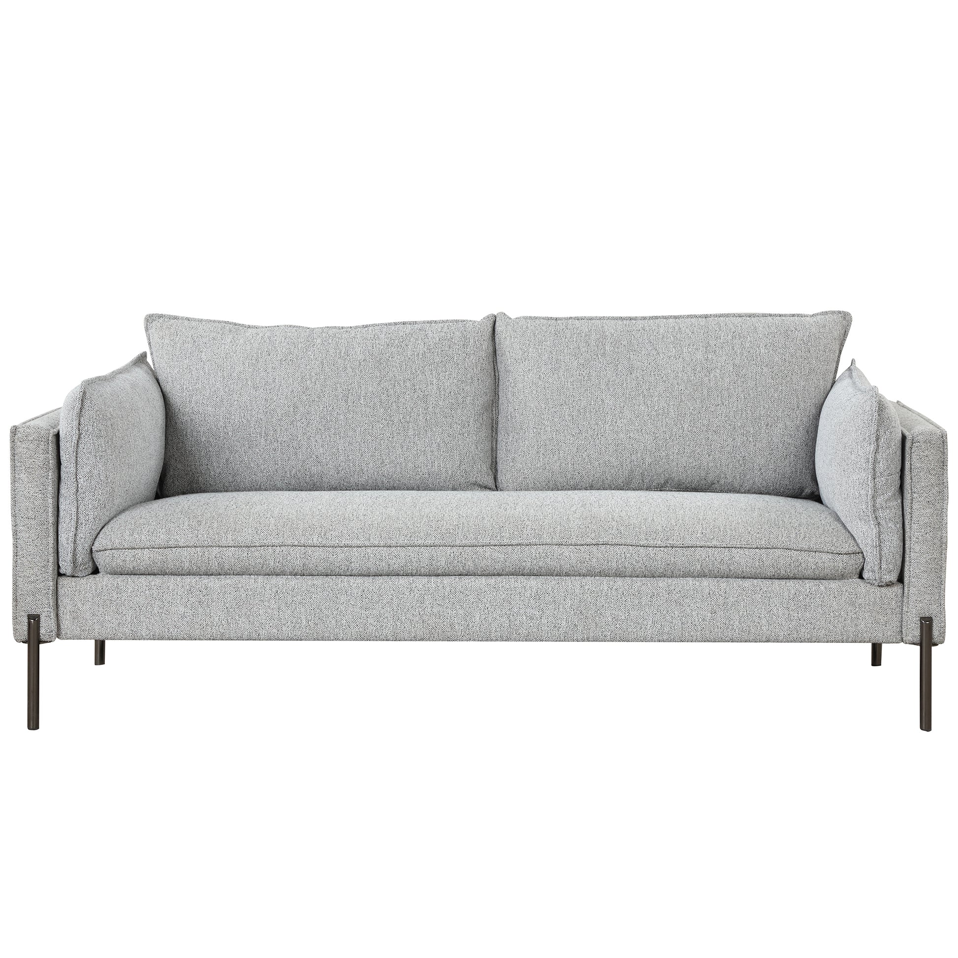 76.2" Modern Style 3 Seat Sofa Linen Fabric Upholstered Couch Furniture 3 Seats Couch For Different Spaces,Living Room,Apartment Gray Foam Linen