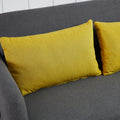 Twins Sofa Bed Grey Fabric Grey Foam Fabric
