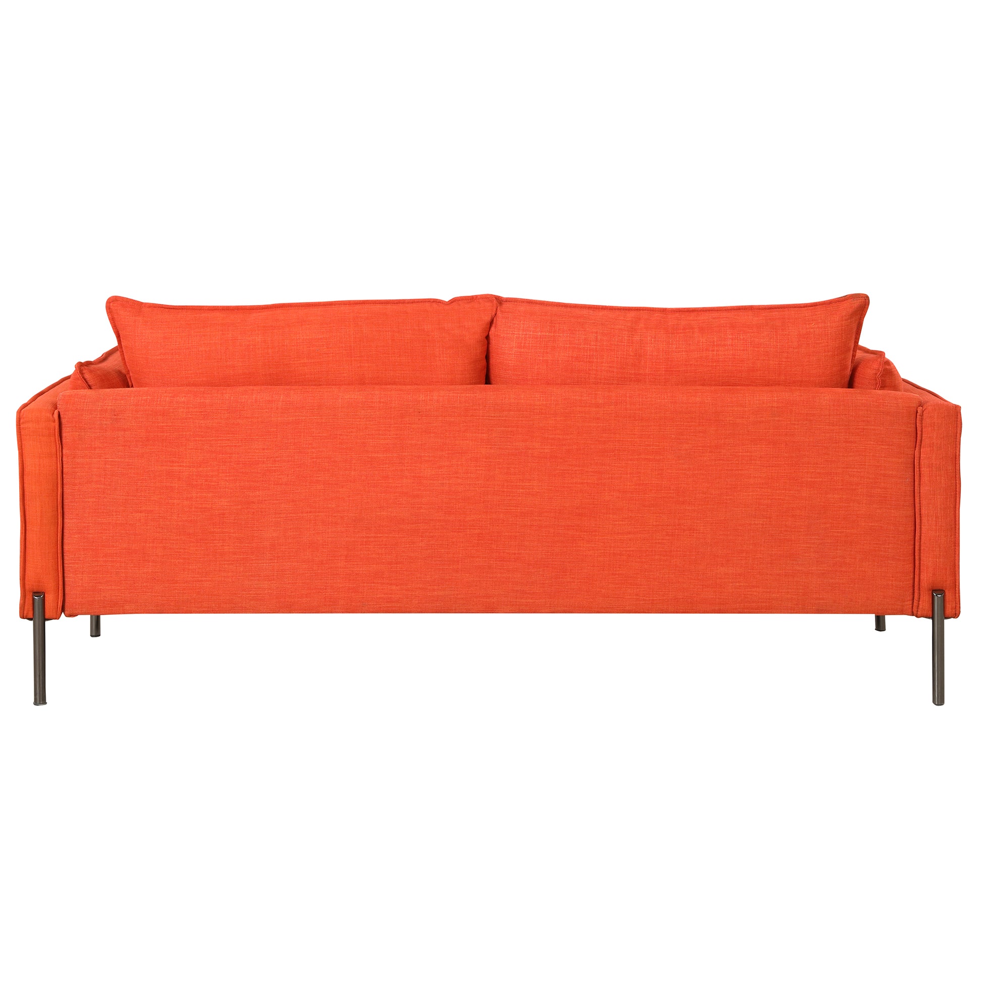 76.2" Modern Style 3 Seat Sofa Linen Fabric Upholstered Couch Furniture 3 Seats Couch For Different Spaces,Living Room,Apartment Orange Foam Linen