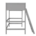 Solid Wood Twin Size Loft Bed With Ladder Gray Old Sku: Wf191903Aae Gray Solid Wood