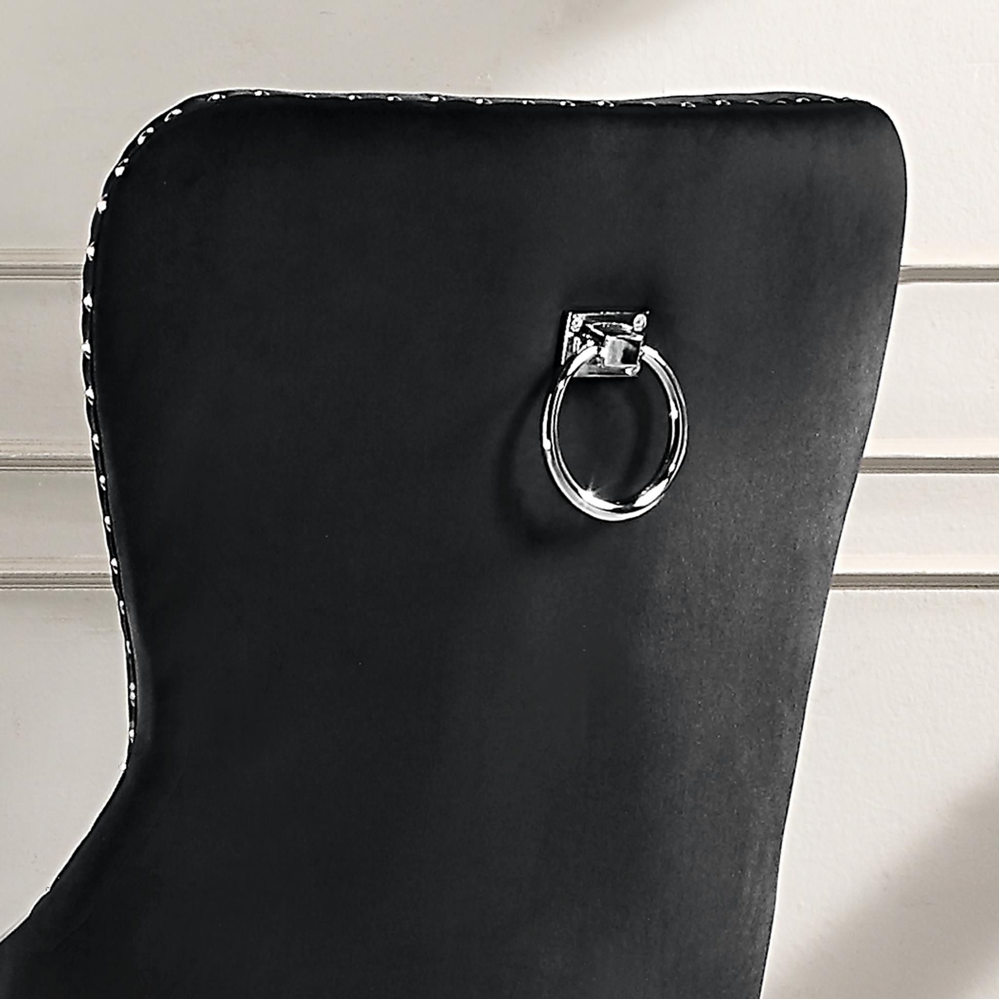 Modern Velvet Dining Chairs Set Of 2, Tufted Accent Upholstered Chairs Wingback Armless Side Chair Black Velvet