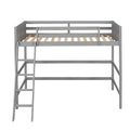 Solid Wood Twin Size Loft Bed With Ladder Gray Old Sku: Wf191903Aae Gray Solid Wood