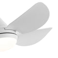 30 In Intergrated Led Ceiling Fan Lighting With White Abs Blade White Abs