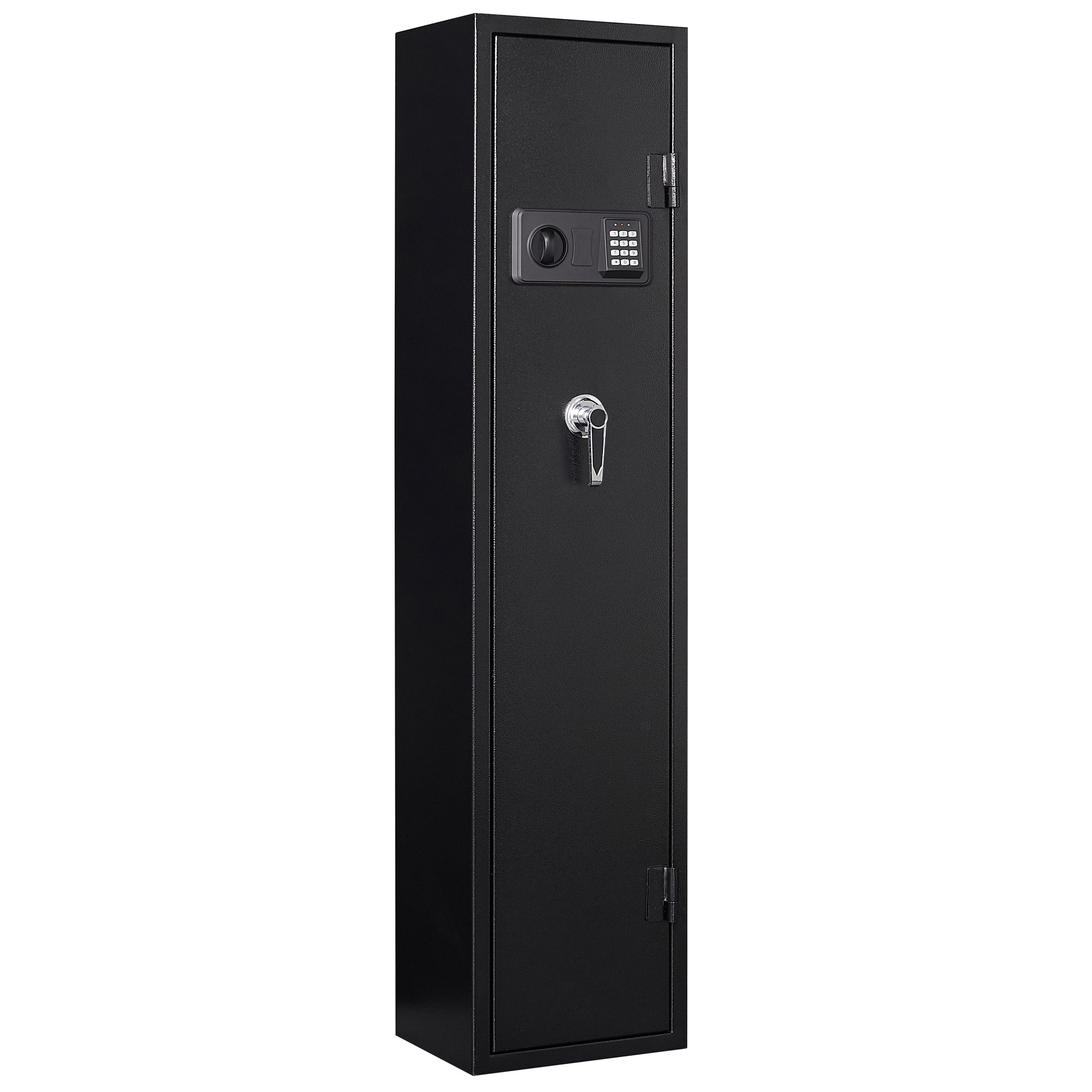 5 Gun Safe for Home Rifle and Pistols, Quick Access black-steel