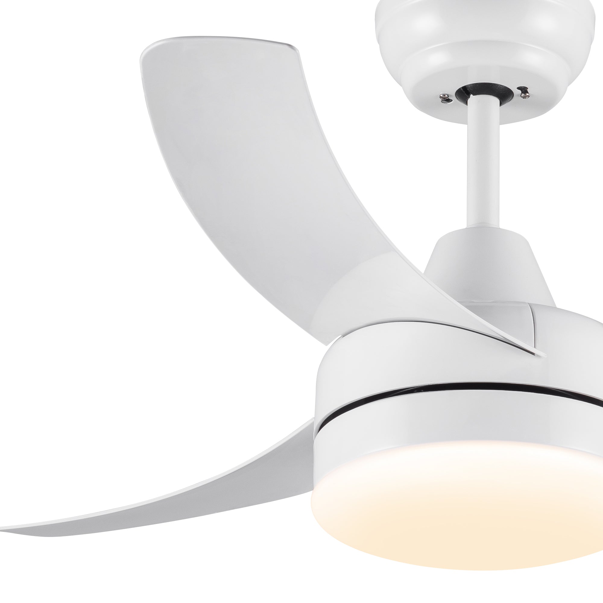 42 In Intergrated LED Ceiling Fan Lighting with White white-abs