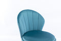 Set Of 2 Bar Stools,With Chrome Footrest And Base Swivel Height Adjustable Mechanical Lifting Velvet Golden Leg Simple Bar Stool Baby Blue Baby Blue Foam Fabric
