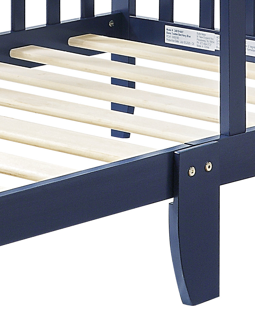 Blaire Toddler Bed Navy Blue Navy Blue Solid Wood