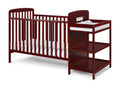 Ramsey Crib And Changer Combo Cherry Cherry Solid Wood