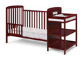 Ramsey Crib And Changer Combo Cherry Cherry Solid Wood