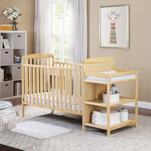 Ramsey Crib And Changer Combo Natural Natural Solid Wood