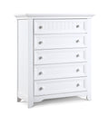 Winchester 5 Drawer Chest White White Solid Wood