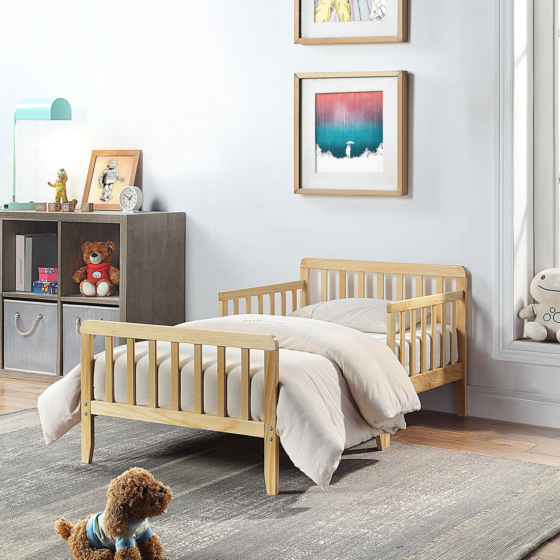 Jax Toddler Bed Natural Natural Solid Wood