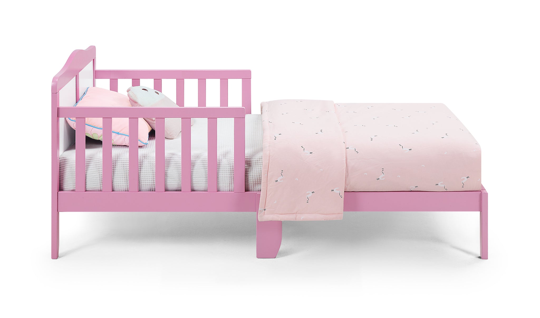 Birdie Toddler Bed Dark Pink White