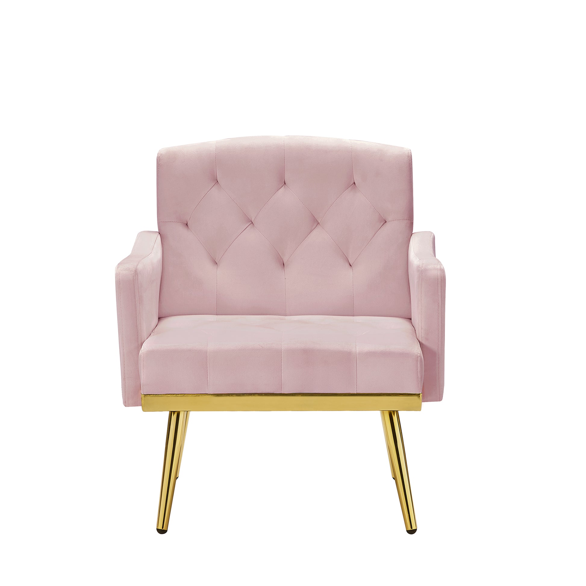 Pink Velvet Armchair With Metal Legs Pink Velvet