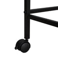 Twin Size Metal Loft Bed With Desk And Shelves,Black Twin Black Metal