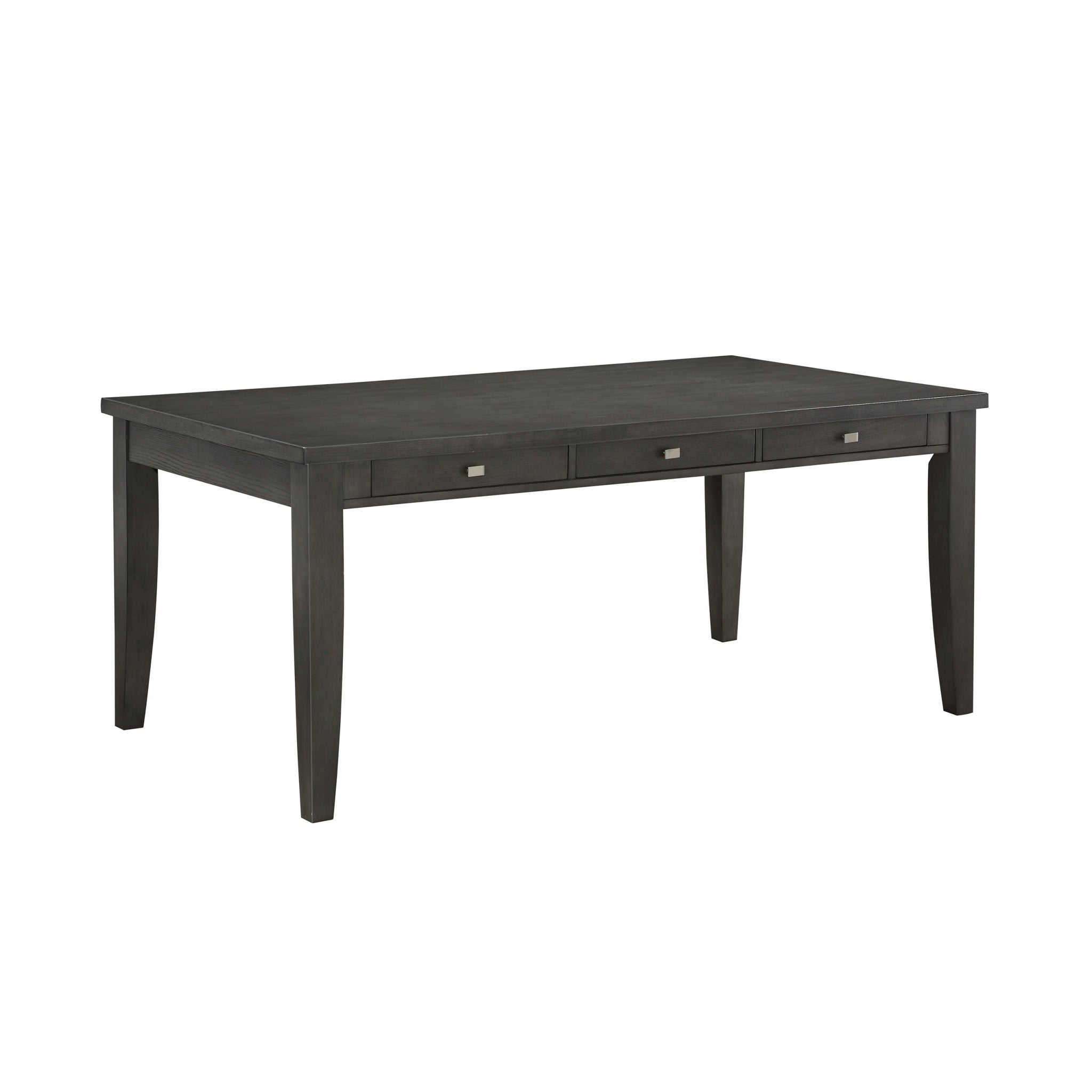 Transitional Gray Finish 1pc Dining Table with 6x gray-dining room-transitional-wood