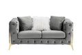 Two Seater Grey Velvet Sofa Grey Velvet