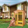 Two Person Basswood Far Infrared Outdoor Sauna