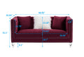 Two Seater Red Velvet Sofa Red Velvet