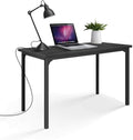 Simple Deluxe Modern Design, Simple Style Table Home Office Computer Desk For Working, Studying, Writing Or Gaming, Black Black Solid Wood