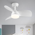 28 In Intergrated Led Ceiling Fan Lighting With White Abs Blade White Abs